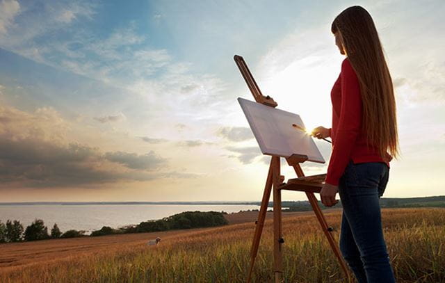 Painting a landscape